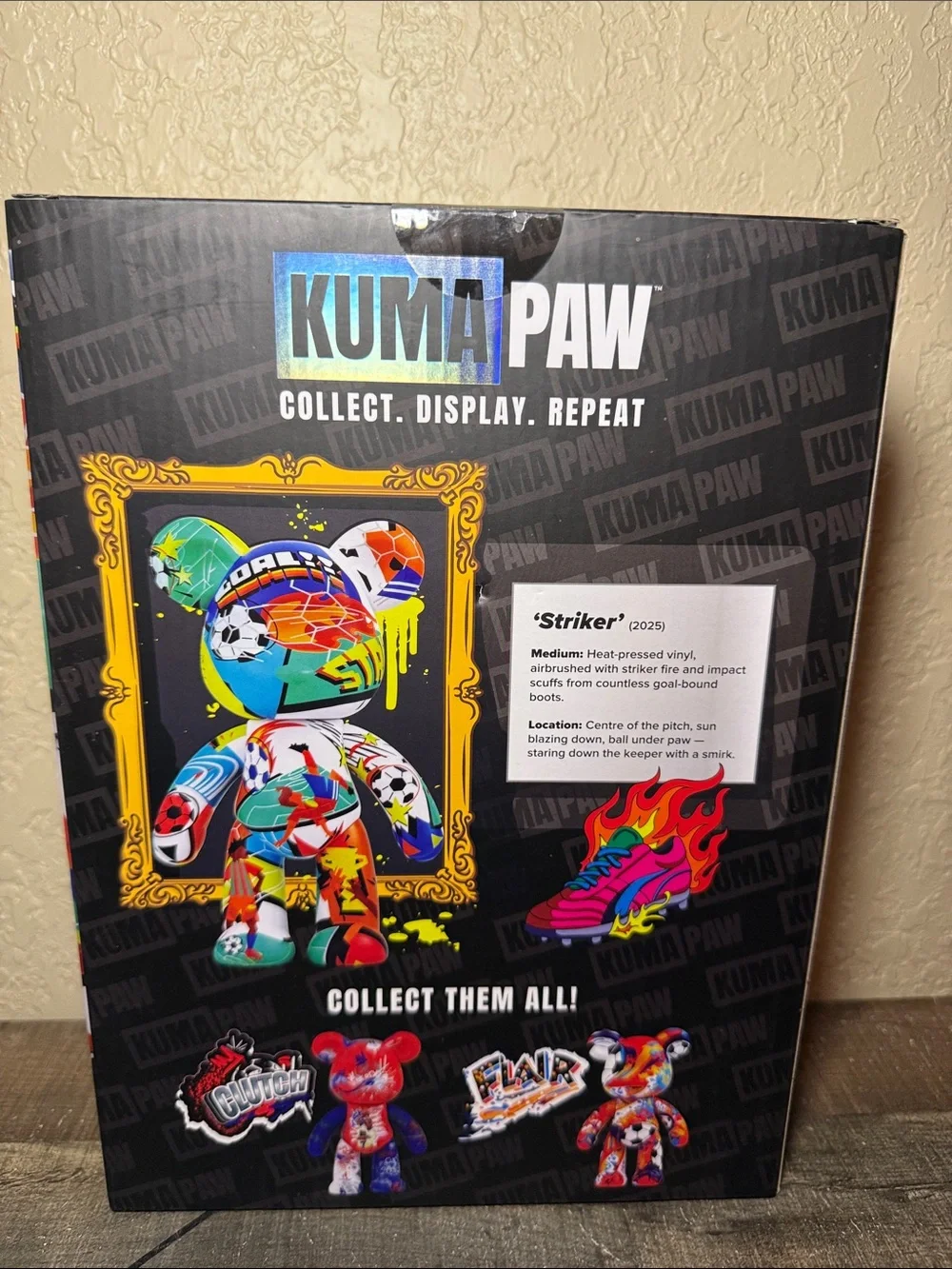 NEW! Kuma Paw 9.5” World Cup Soccer Edition Bear LOT of 3 Clutch Flair & Striker